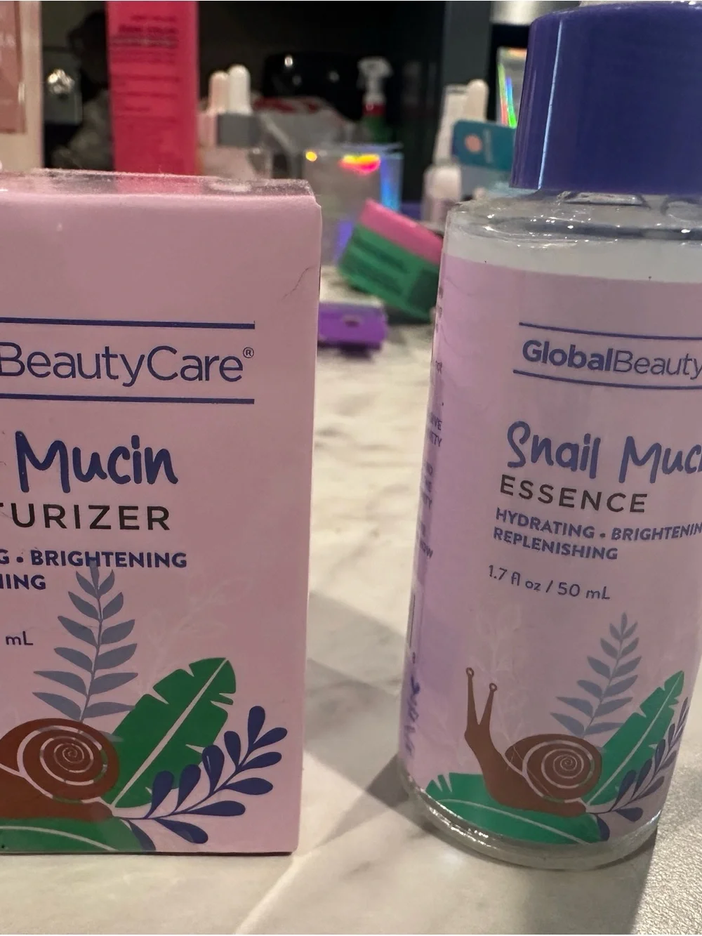 Face masks, toner pads, eye masks, and facial moisturizer